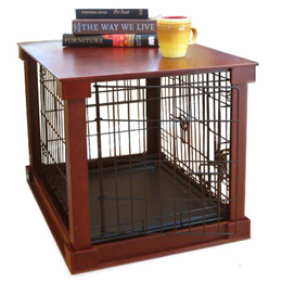 Merry Products Dog Crate with Wooden Cover Usage