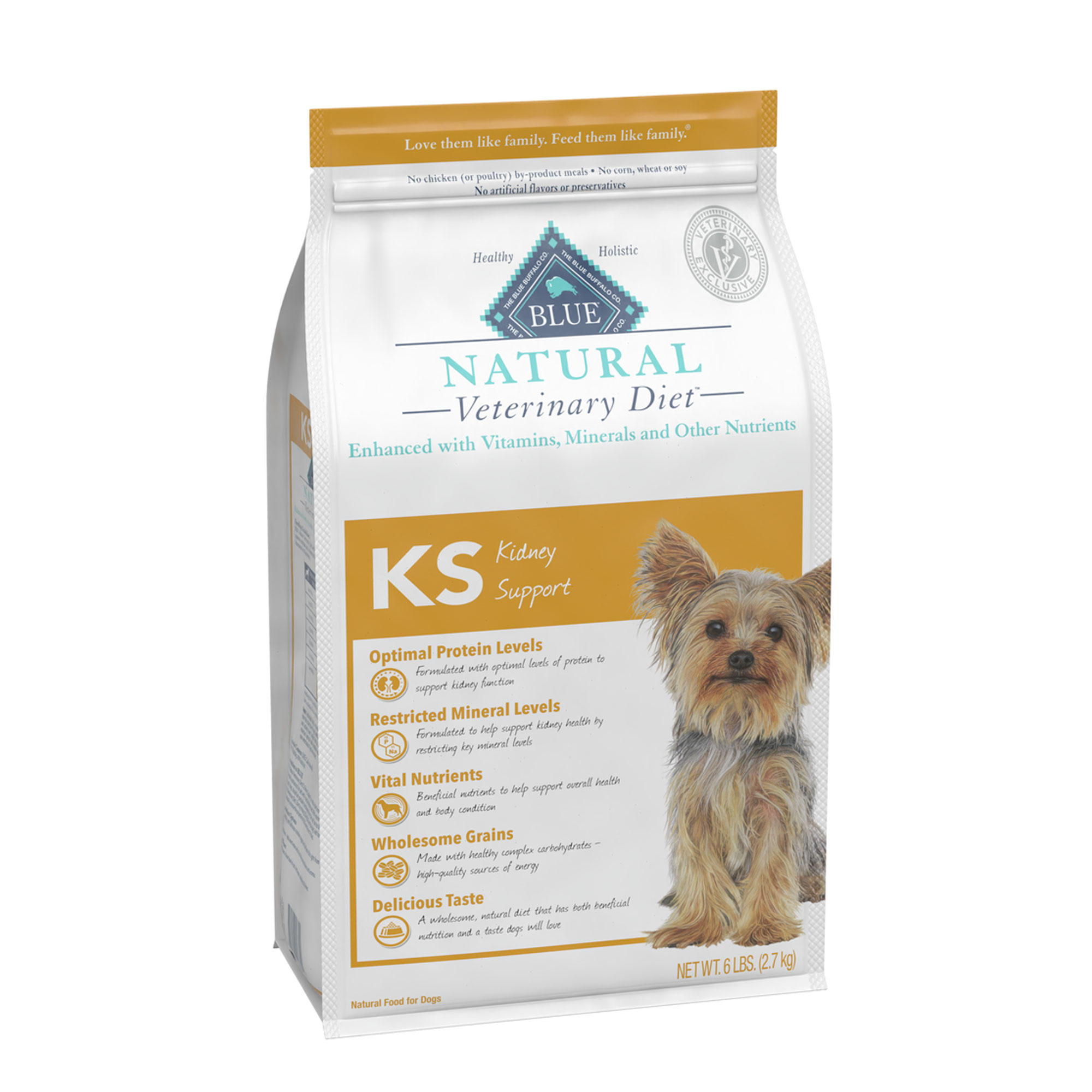 BLUE Natural Veterinary Diet KS Kidney Support Dry Dog Food Usage